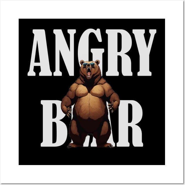 Angry Bear Wall Art by AT Digital